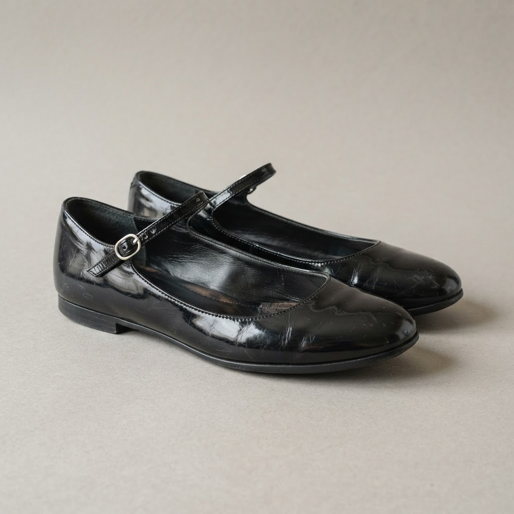 Miu Miu Patent Mary Janes in Black patent