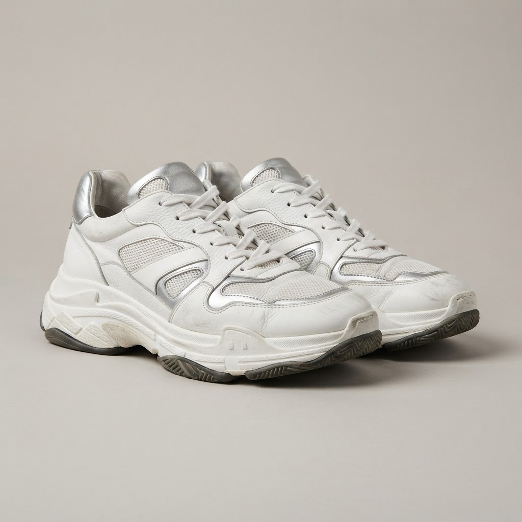 Balenciaga Triple S in White / silver