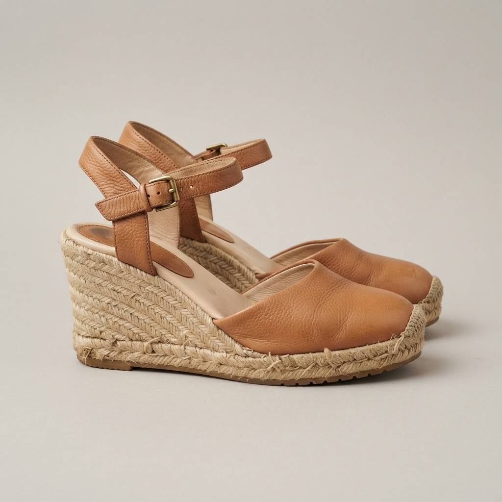 Castañer Carina Espadrille Wedges in Tan